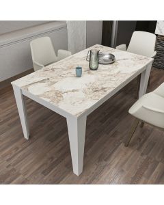 HANAH HOME Trpezarijski sto Bud, bela mermerna