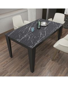 HANAH HOME Trpezarijski sto Bud, crna mermerna