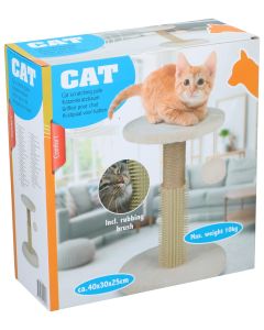 PET COMFORT Stub za grebanje za mačke sa četkom za češkanje bež 40 cm