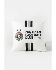 PARTIZAN Ukrasni jastuk 40x40cm Football club, bela - 880-6