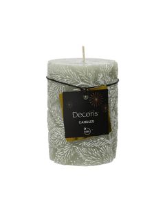 DEKOR DOM Novogodišnja parafinska sveća 10cm List 880268, zelena - 043396