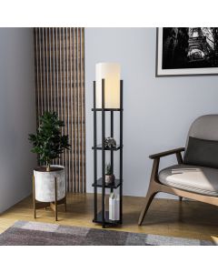 OPVIQ Podna lampa sa policom Shelf Lamp 8111, crna