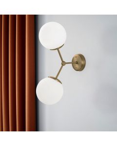 OPVIQ Zidna lampa Damar 6341, bela/zlatna