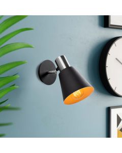 OPVIQ Zidna lampa Kem 6347, crna/zlatna