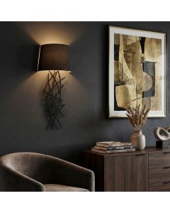 OPVIQ Zidna lampa Asaf 6984, crna/braon