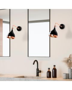 OPVIQ Zidna lampa Yıldo 7031, crna/bronzana