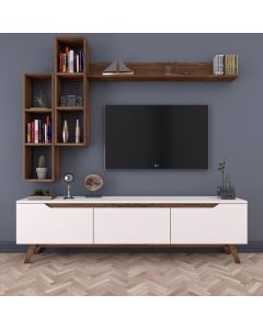 HANAH HOME TV komoda M16 - 804, bela/braon