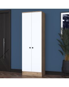 HANAH HOME Ormar za predsoblje sa čivilukom P6- M14 - 2415, bela/braon