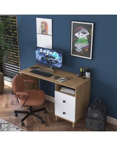 HANAH HOME Radni sto HA109 - 2633, tamno braon/bela