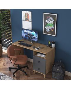 HANAH HOME Radni sto HA109 - 2636, tamno braon/antracit