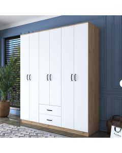 HANAH HOME Ormar BA113, bela/braon