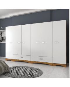 HANAH HOME Ormar F4 - 524, bela/braon