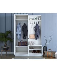 HANAH HOME Ormar za predsoblje sa čivilukom M5 - 1561, bela