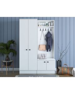 HANAH HOME Ormar za predsoblje sa čivilukom M11 - 1567, bela