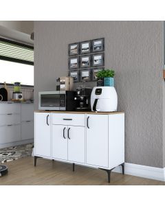 HANAH HOME Kuhinjska komoda JE136 - 3095, bela/braon