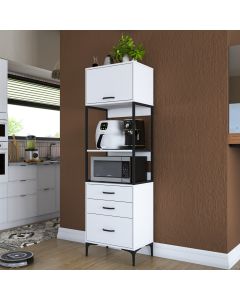 HANAH HOME Kuhinjska vitrina JE135 - 3101, bela