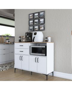 HANAH HOME Kuhinjska komoda JE166 - 3283, bela/braon