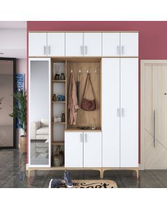 HANAH HOME Ormar sa ogledalom EA121, bela/broan