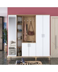 HANAH HOME Ormar sa ogledalom EA129, bela/broan