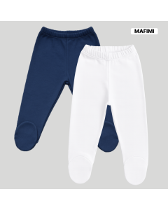 Mafimi Pamučne Pantalonice sa stopicom set od 2 - teget,bela - P-124056