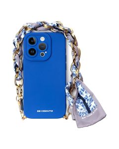 Maska za Iphone 14 Pro Max 6.7 plava CASE&ME sa maramom