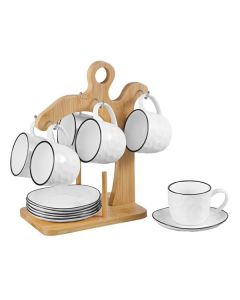 FG HAUS Set šoljica za kafu na stalku 6/1 BR2434