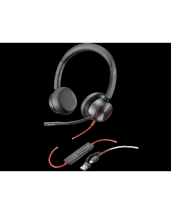 HP Slušalice Poly Blackwire 8225 Stereo USB-C Headset +USB-C A adapter 8X225AA, crna - 8X225AA