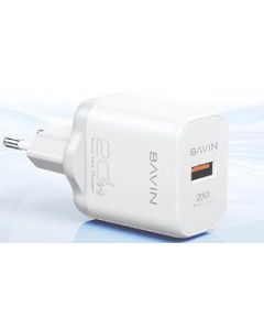 BAVIN Punjač 20W Usb A + kabl type Lightning, bela