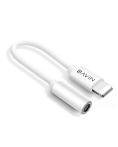 BAVIN Adapter AUX-19 lightning na 3.5mm, bela - 90119