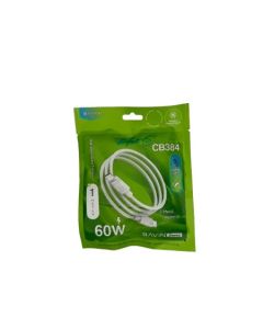 BAVIN kabl CB384CC pleteni 60W, Type C-Type Cy, 1m, bela
