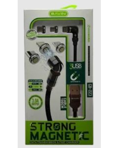 BAVIN kabl CB-233, Super Magnetic 3in1 TypeC/IOS/Micro, crna