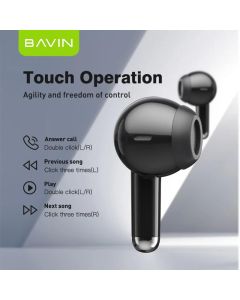 BAVIN Bežične bubice earbuds, crna - 90205