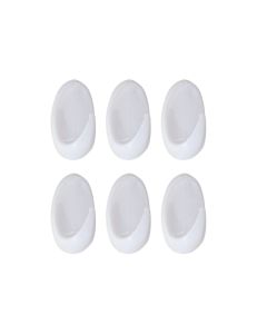 TENDANCE Set 6 plastičnih kukica 3M, bela - 9040100