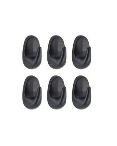 TENDANCE Set 6 plastičnih kukica 3M, crna - 9040103