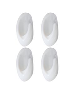 TENDANCE Set 4 plastične kukice 3M, bela - 9041100