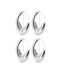 TENDANCE Set 4 plastične kukice 3M, hrom - 9044102