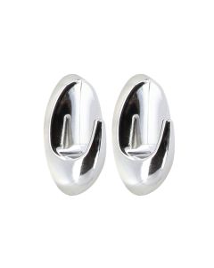 TENDANCE Set 2 plastične kukice 3M, hrom - 9045102