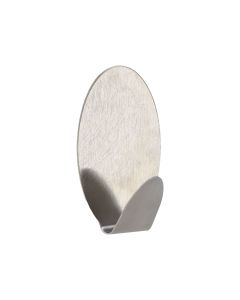 TENDANCE Ovalna kukica 3M 4.5x3x7cm, metal/hrom - 9049102