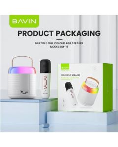 BAVIN Bluetooth zvučnik - BM-19, mini karaoke sa mikrofonom, bela - 90508-1
