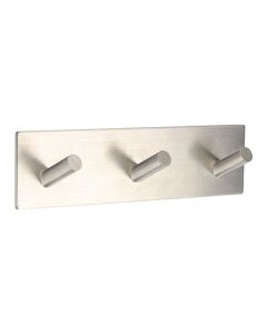 TENDANCE Zidna kukica sa 3 vešalice 3M 18x3x4.5cm, metal/hrom - 9057102