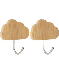 TENDANCE Set 2 kukice 3M Oblak, bambus/metal - 9064195