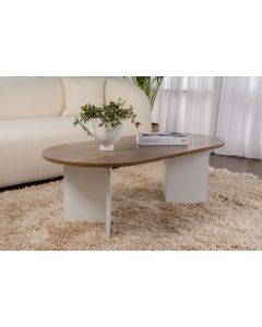 NORDURE Klub sto Sable, braon/bela