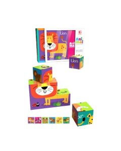 Puzzle kocke Životinje 6u1 - 9 delova - 91-70738