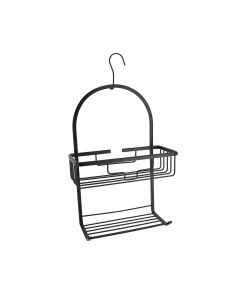 TENDANCE Žičana polica na 2 nivoa sa kukom 49x28x12.5cm, crna - 91007108