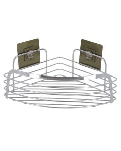 TENDANCE Ugaona vakuumska žičana polica 22.5x22.5x14cm, hrom - 9101899
