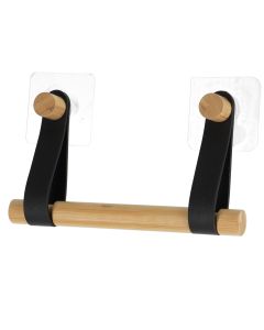 TENDANCE Samolepljivi držač toalet papira, bambus/crna - 91043103