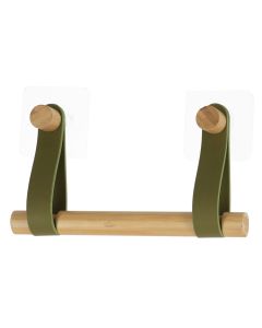 TENDANCE Samolepljivi držač toalet papira, bambus/zelena - 91043143