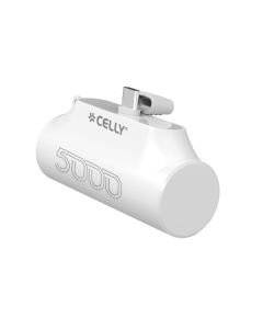 CELLY Power Bank Compact 5000 mAh, bela - PBC5000WH