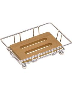 TENDANCE Držač za sapun 12.5x8.5x3.2cm,bambus/hrom - 9164195
