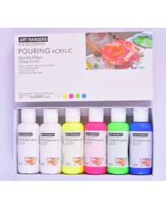 ART RANGER Boja akrilna pouring 6/1 set fluo 6x100ml pma06100f-1 art ranger - 91829